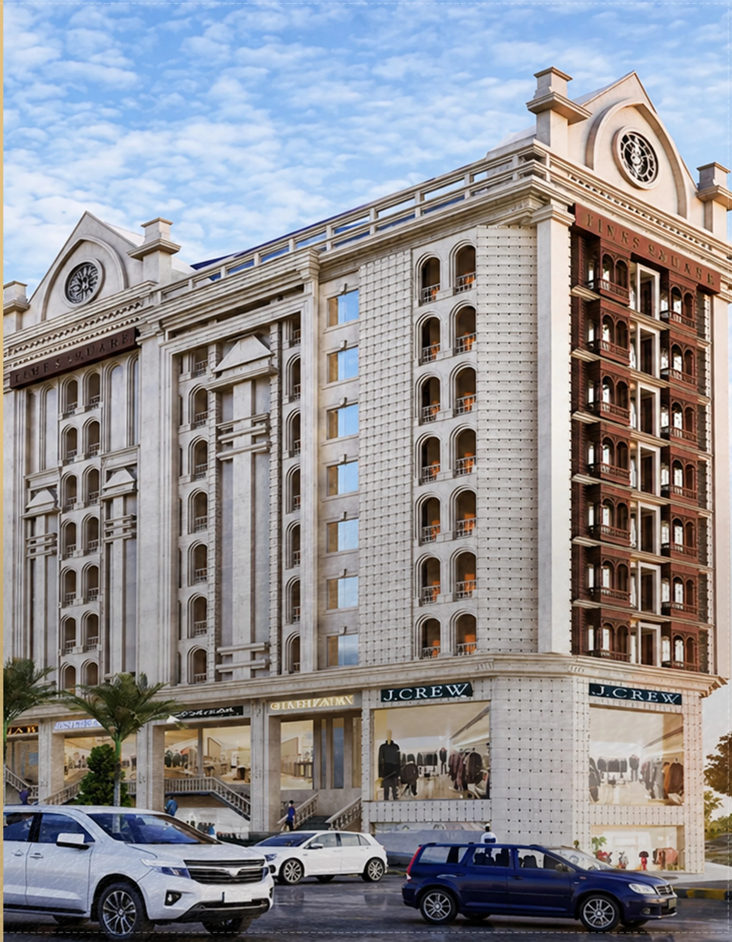 Architectural rendering of the Times Square building by BTC Holdings